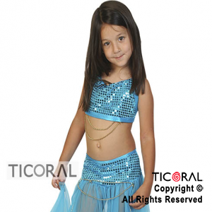 DISFRAZ ODALISCA NIA TURQUESA TALLE 1 x 1